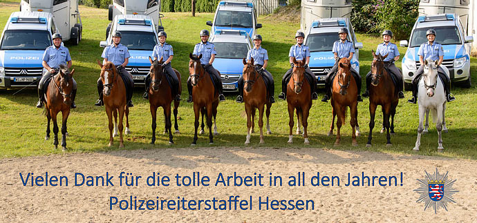 unser Team bei der Polizeireiterstaffel Hessen